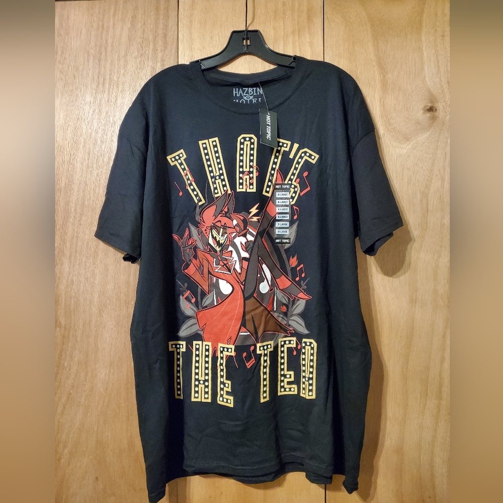 Hot Topic Exclusive Hazbin Hotel "That's The Tea" Alastor T-Shirt XL
